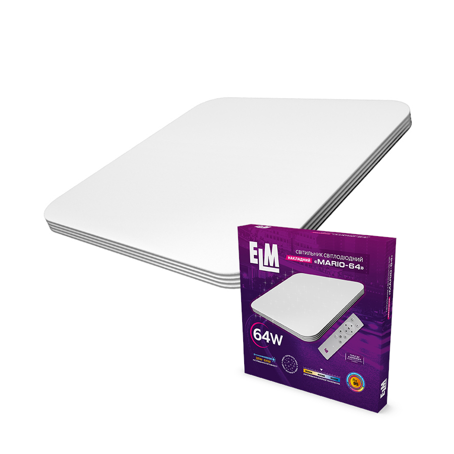 Світильник накладний з пультом ДК ELM Mario 64W 3000-6500К IP20